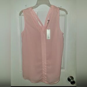 NWT women's sleeveless sexy blouse Simply Noelle Size S/M (8-10) "Blush" Pink